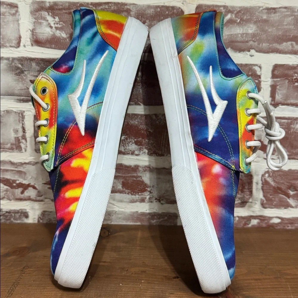 Lakai Men's Griffin Sneakers- Orange Tie-Dye / Lace-Up / Low-Top / Size 11 - Picture 8 of 11